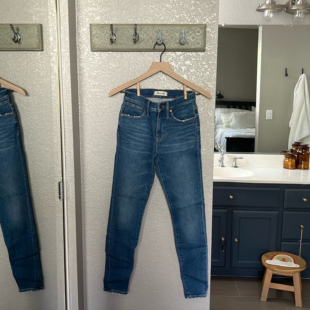 Madewell 9” high rise skinny jeans
